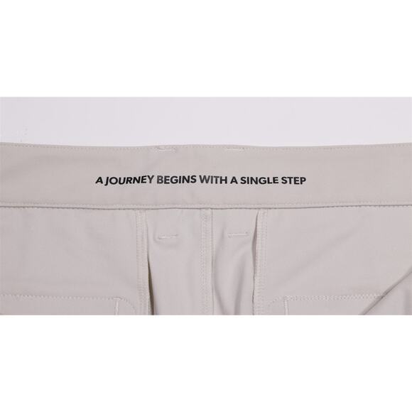 Rhone Commuter Slim Mens Stone Light Khaki Flat Front Performance Pants 33x33 - Picture 6 of 8